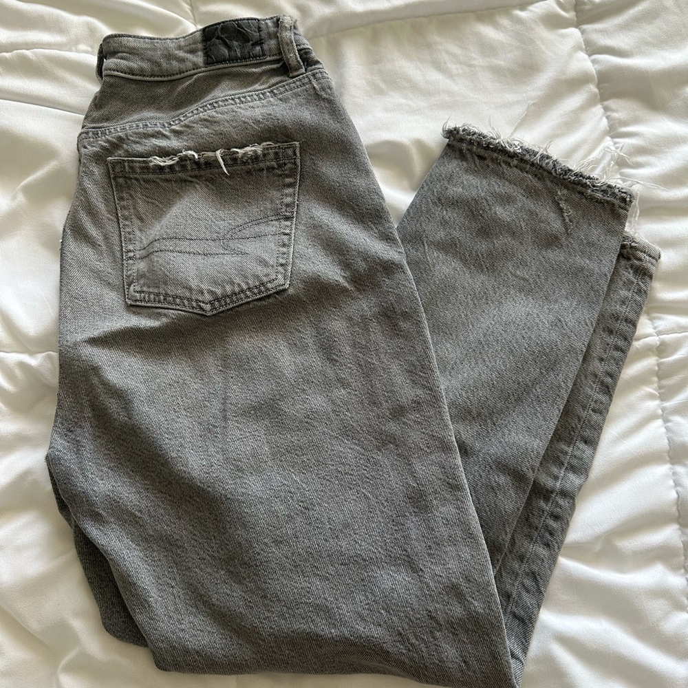 American Eagle Outfitters Gray Ankle Cropped Jeans